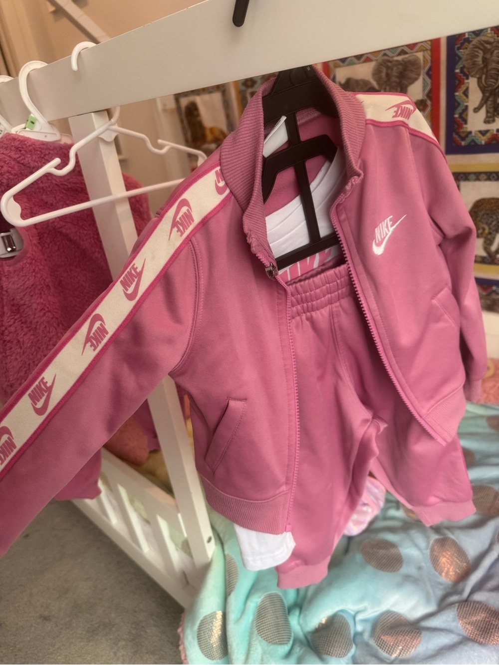 Nike Girls' Pink Track Jacket and Pants Set
